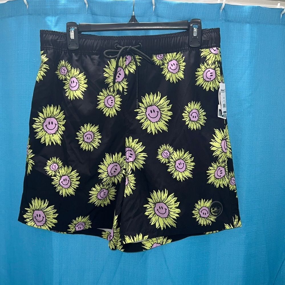 Neff Board Shorts black green purple